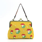 Quirks! handbag Mushrooms Vintage Kisslock Handbag: Yellow