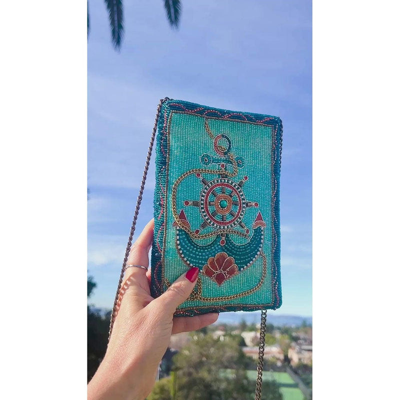 Quirks! Handbags Anchors Away Mini Crossbody by Mary Frances