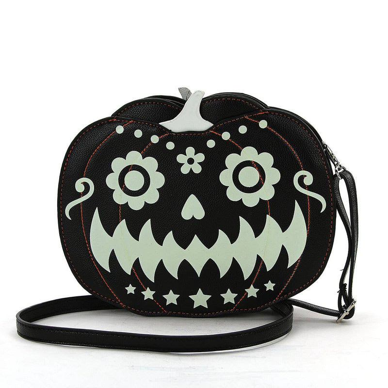 Quirks! Handbags Glow in the Dark Jack-O-Lantern Crossbody Bag