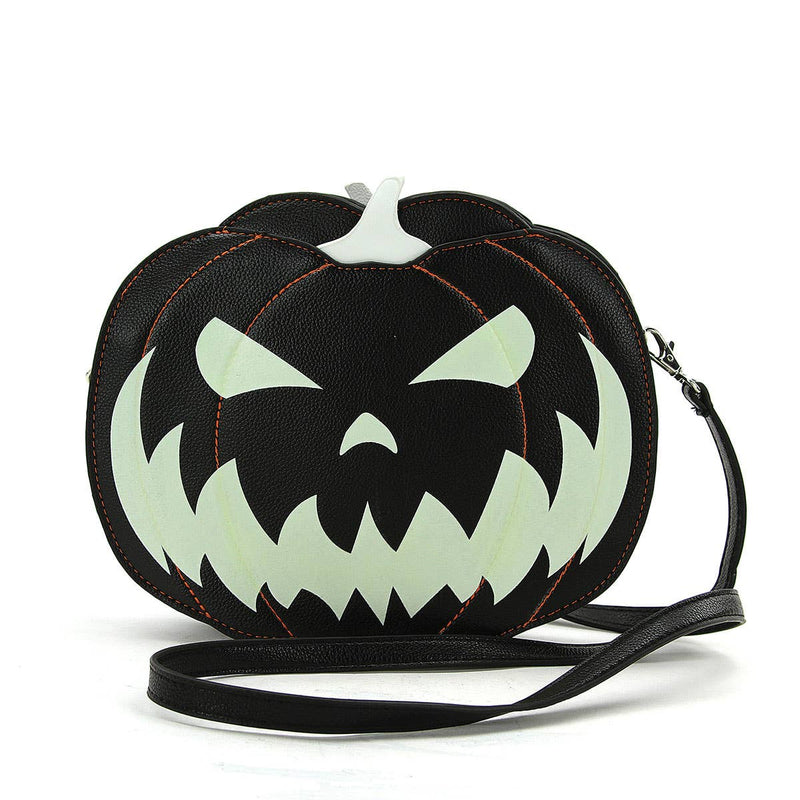Quirks! Handbags Glow in the Dark Jack-O-Lantern Crossbody Bag