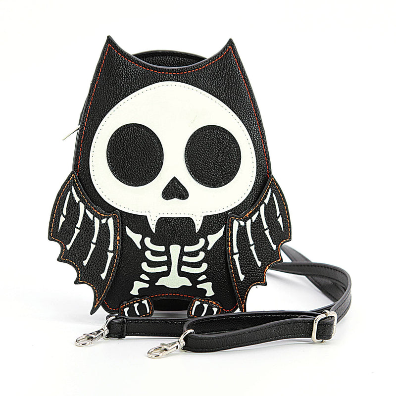 Quirks! Handbags Glow in the Dark Skeleton Bat Shoulder Bag