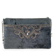 Quirks! Handbags Night Light, Pewter Mini Crossbody Handbag by Mary Frances