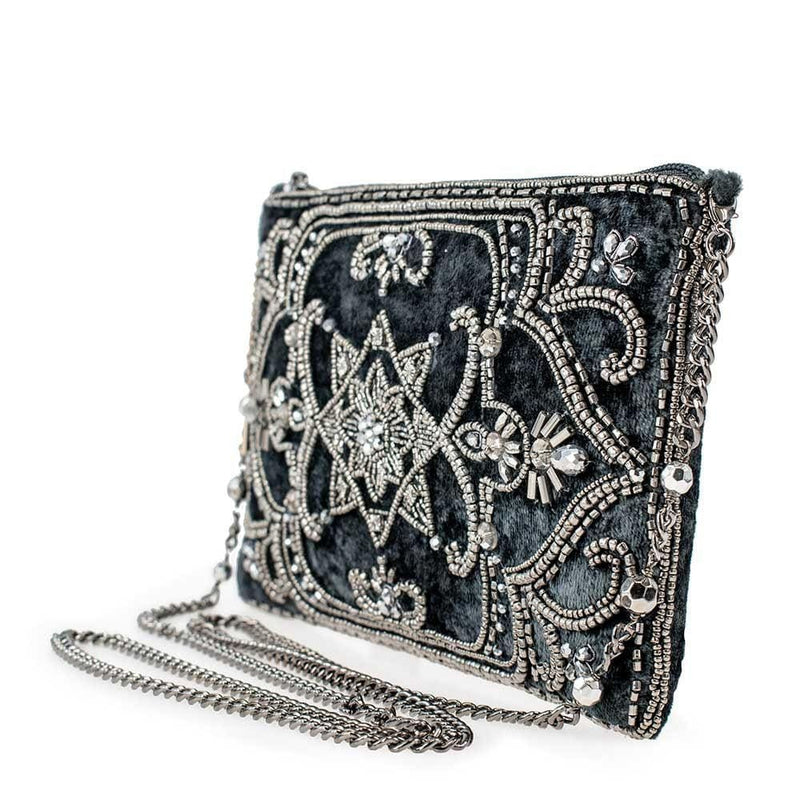 Quirks! Handbags Night Light, Pewter Mini Crossbody Handbag by Mary Frances