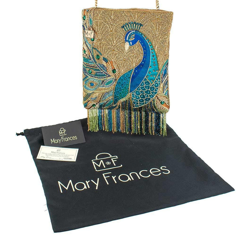 Quirks! Handbags Peacock Feathers Crossbody Handbag by Mary Frances