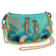 Quirks! Handbags Reef Rider Beaded Beaded Seahorse Crossbody Shoulder Handbag