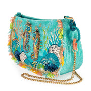 Quirks! Handbags Reef Rider Beaded Beaded Seahorse Crossbody Shoulder Handbag