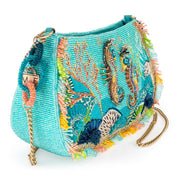 Quirks! Handbags Reef Rider Beaded Beaded Seahorse Crossbody Shoulder Handbag