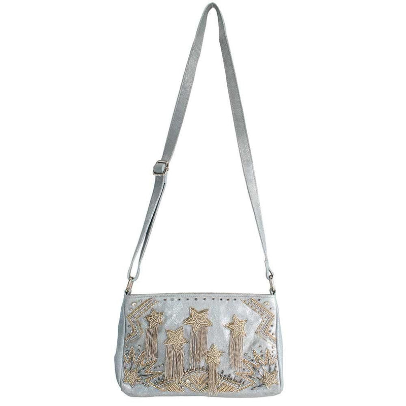 Quirks! Handbags Silver Streak Crossbody Handbag by Mary Frances