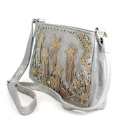 Quirks! Handbags Silver Streak Crossbody Handbag by Mary Frances