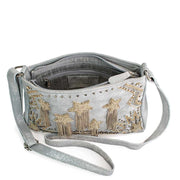 Quirks! Handbags Silver Streak Crossbody Handbag by Mary Frances