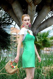 Quirks! Handbags Straw Bag with Acrylic Tropical Flowers by Laliblue