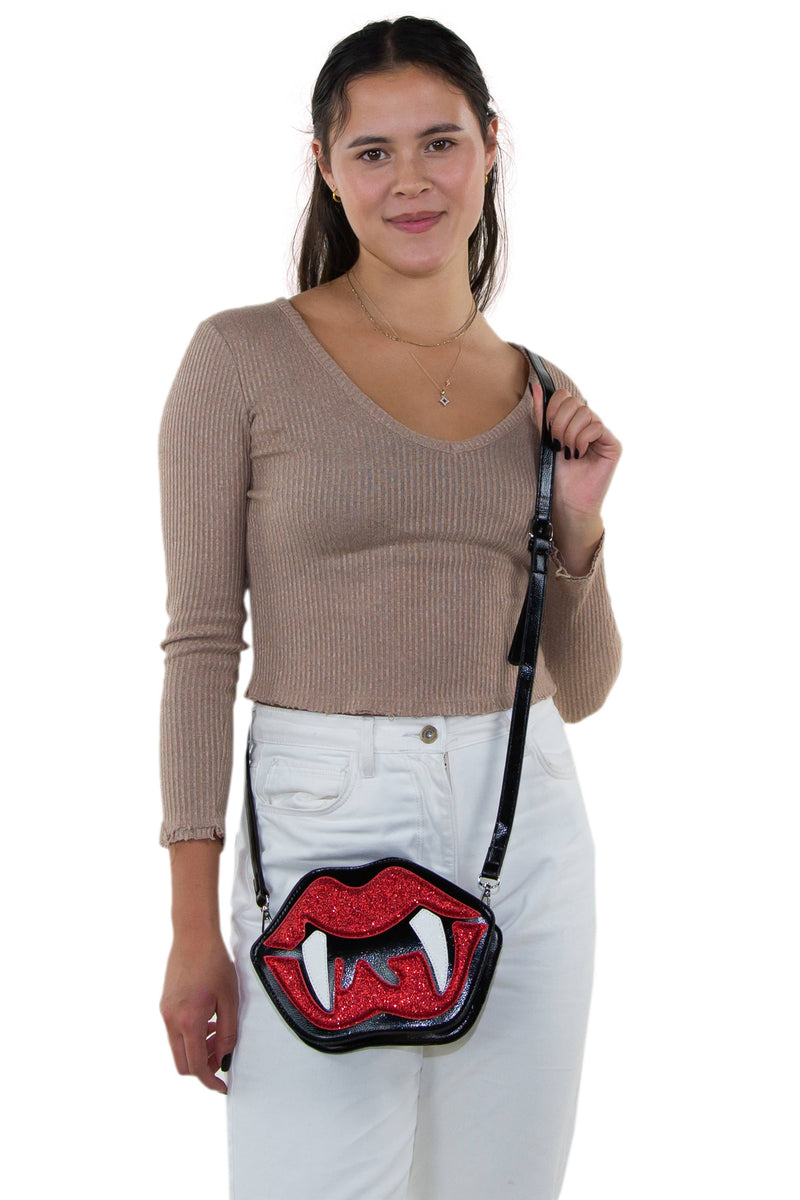 Quirks! Handbags Vampire Mouth Crossbody Bag