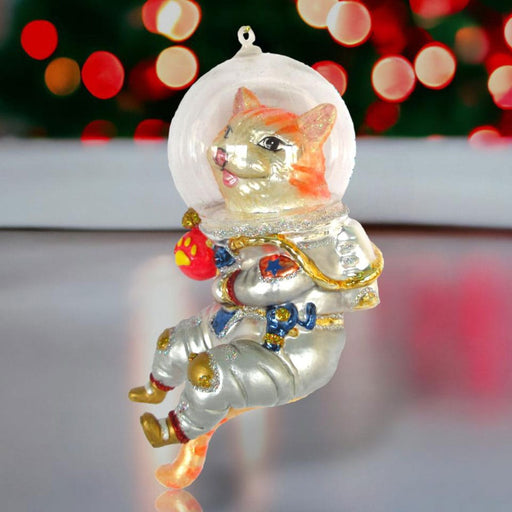 Quirks! Holiday Ornaments Cat in Space Suit Ornament by December Diamonds