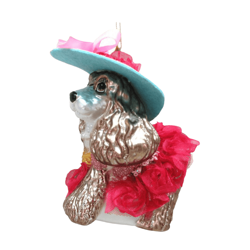Quirks! Holiday Ornaments Cocker Spaniel w/Hat Ornament by December Diamonds