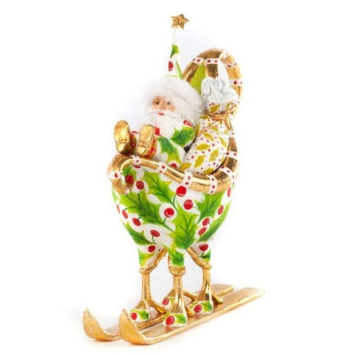 Quirks! Holiday Ornaments Dash Away Santa In Sleigh Ornament by Patience Brewster