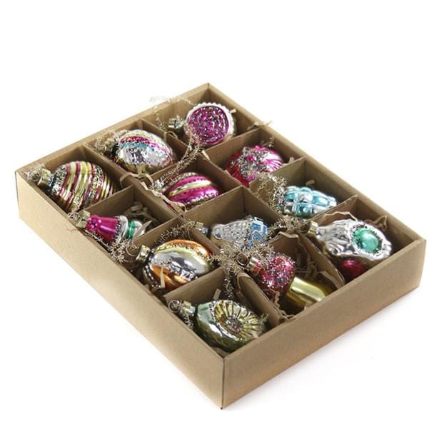 Quirks! Holiday Ornaments Heirloom Glass Ornaments 12/Asst