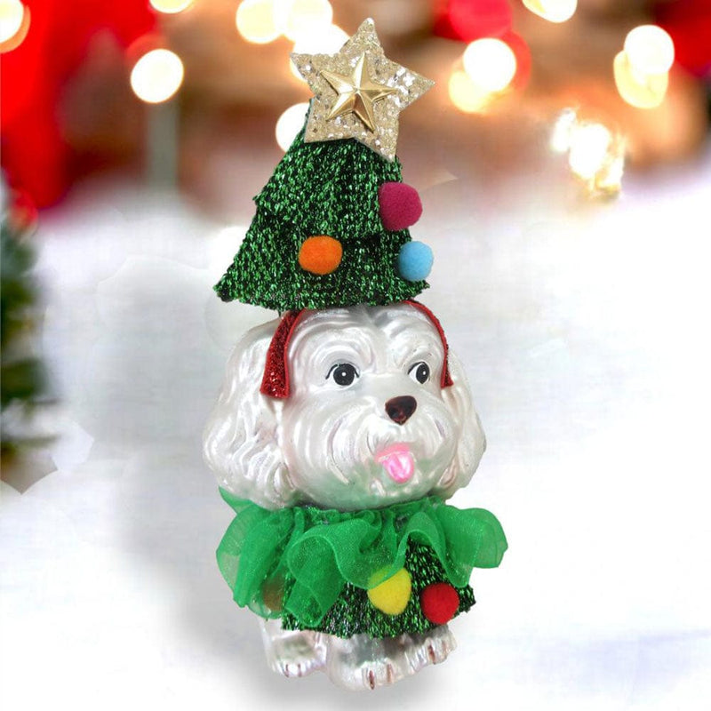 Quirks! Holiday Ornaments Poodle in Tree Costume Ornament by December Diamonds