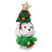 Quirks! Holiday Ornaments Poodle in Tree Costume Ornament by December Diamonds