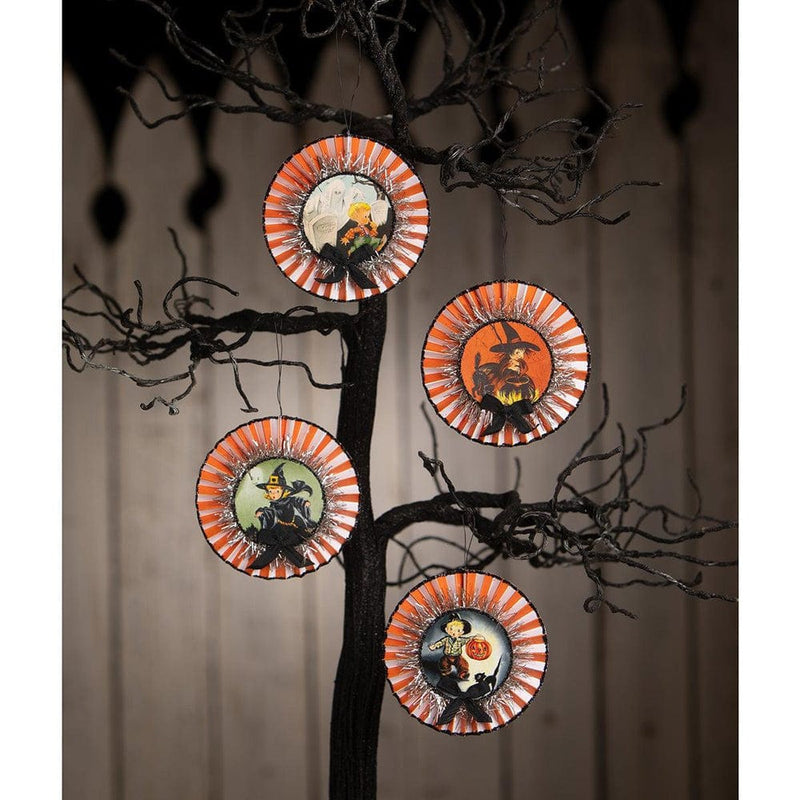 Quirks! Holiday Ornaments Retro Halloween Rosettes S4 by Bethany Lowe Designs