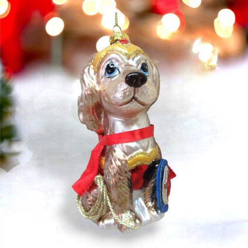 Quirks! Holiday Ornaments Spaniel in Wonder Dog Costume Ornament by December Diamonds