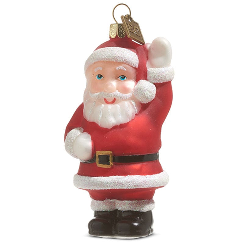 Quirks! Holiday Ornaments Waving Santa Blow Mold Ornament