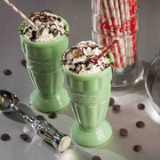 Quirks! jadeite Coca-Cola Jadeite Malt Tumbler, 16 oz Set of 2, Jadeite Glass