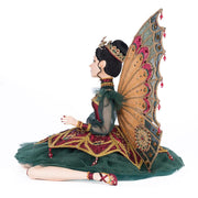 Quirks! Katherine's Collection, Christmas Belle Noelle Sitting Fairy Ballerina Doll by Katherine's Collection