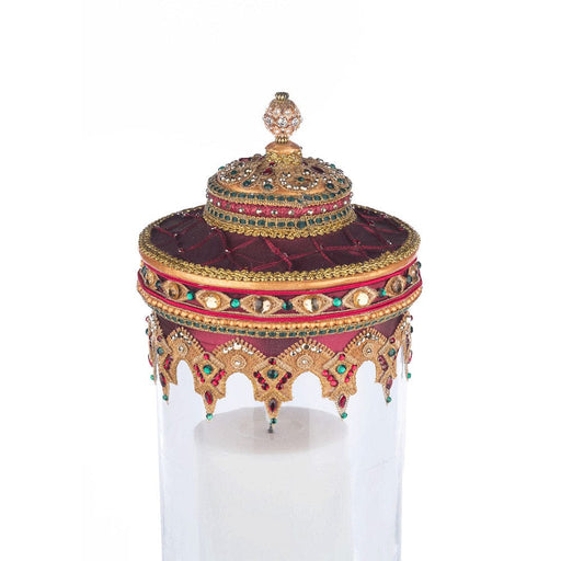 Quirks! Katherine's Collection, Christmas Christmas Castle Hurricane Candle Holder Tabletop by Katherine's Collection