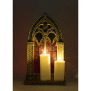 Quirks! Katherine's Collection, Christmas Christmas Castle Pillar Candle Holder by Katherine's Collection