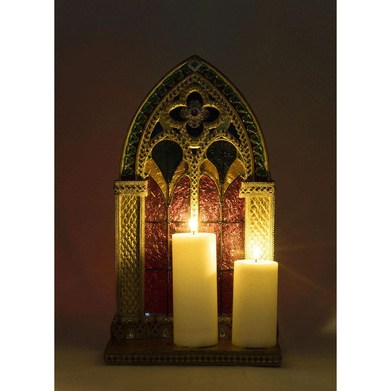 Quirks! Katherine's Collection, Christmas Christmas Castle Pillar Candle Holder by Katherine's Collection
