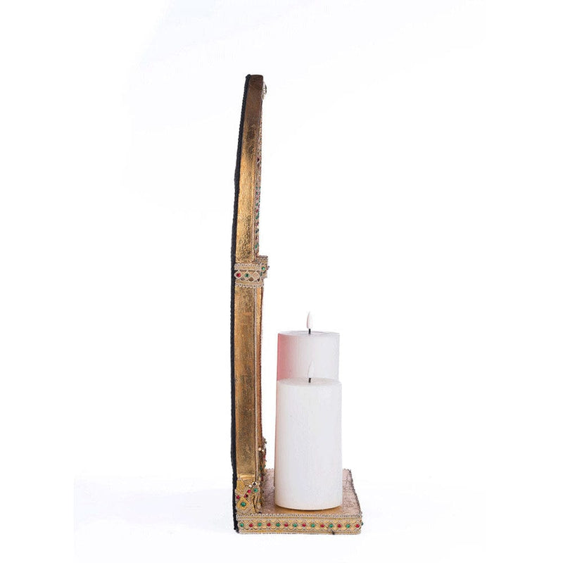 Quirks! Katherine's Collection, Christmas Christmas Castle Pillar Candle Holder by Katherine's Collection