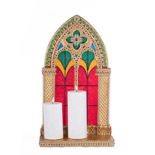 Quirks! Katherine's Collection, Christmas Christmas Castle Pillar Candle Holder by Katherine's Collection