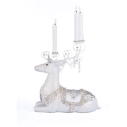 Quirks! Katherine's Collection, Christmas Crystal Christmas Sitting Deer Candle Holder by Katherine's Collection