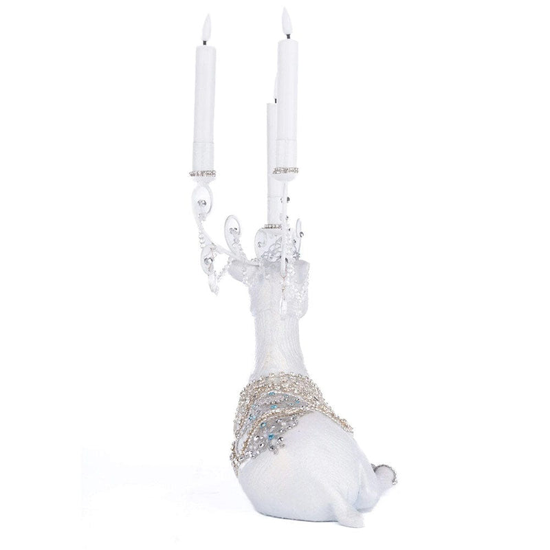 Quirks! Katherine's Collection, Christmas Crystal Christmas Sitting Deer Candle Holder by Katherine's Collection
