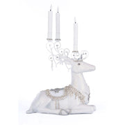 Quirks! Katherine's Collection, Christmas Crystal Christmas Sitting Deer Candle Holder by Katherine's Collection