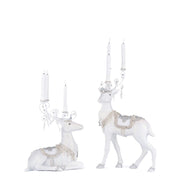 Quirks! Katherine's Collection, Christmas Crystal Christmas Sitting Deer Candle Holder by Katherine's Collection