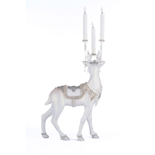 Quirks! Katherine's Collection, Christmas Crystal Christmas Standing Deer Candleholder by Katherine's Collection