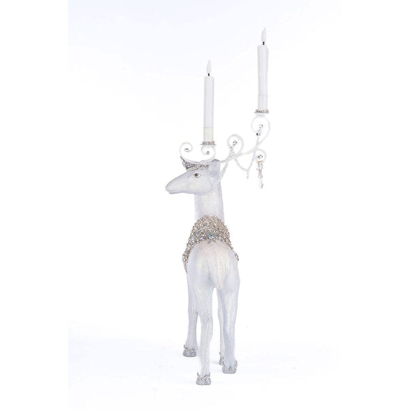 Quirks! Katherine's Collection, Christmas Crystal Christmas Standing Deer Candleholder by Katherine's Collection