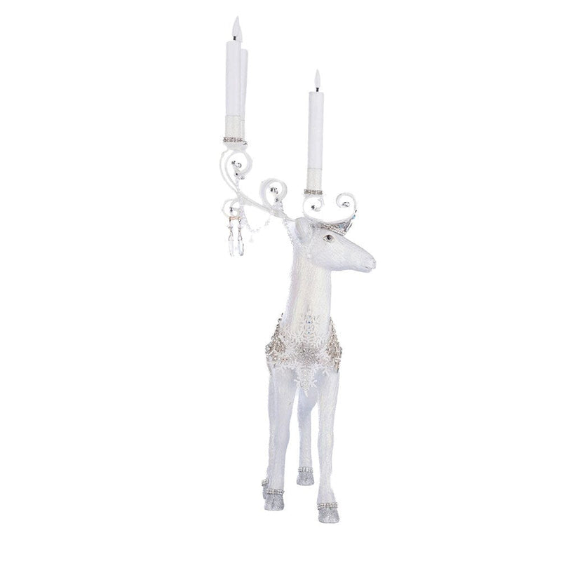 Quirks! Katherine's Collection, Christmas Crystal Christmas Standing Deer Candleholder by Katherine's Collection