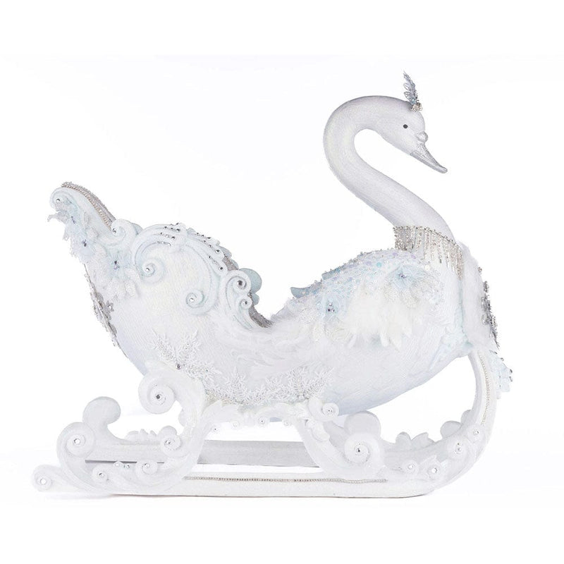 Quirks! Katherine's Collection, Christmas Dazzling Swan Sleigh by Katherine's Collection