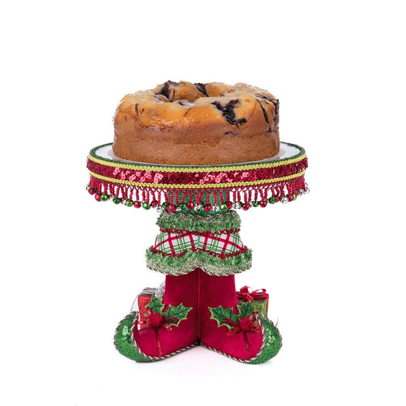 Quirks! Katherine's Collection, Christmas Elf Boots Cake Plate by Katherine's Collection