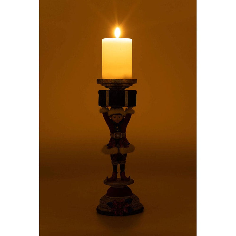 Quirks! Katherine's Collection, Christmas Holiday Magic Elf Candlestick by Katherine's Collection