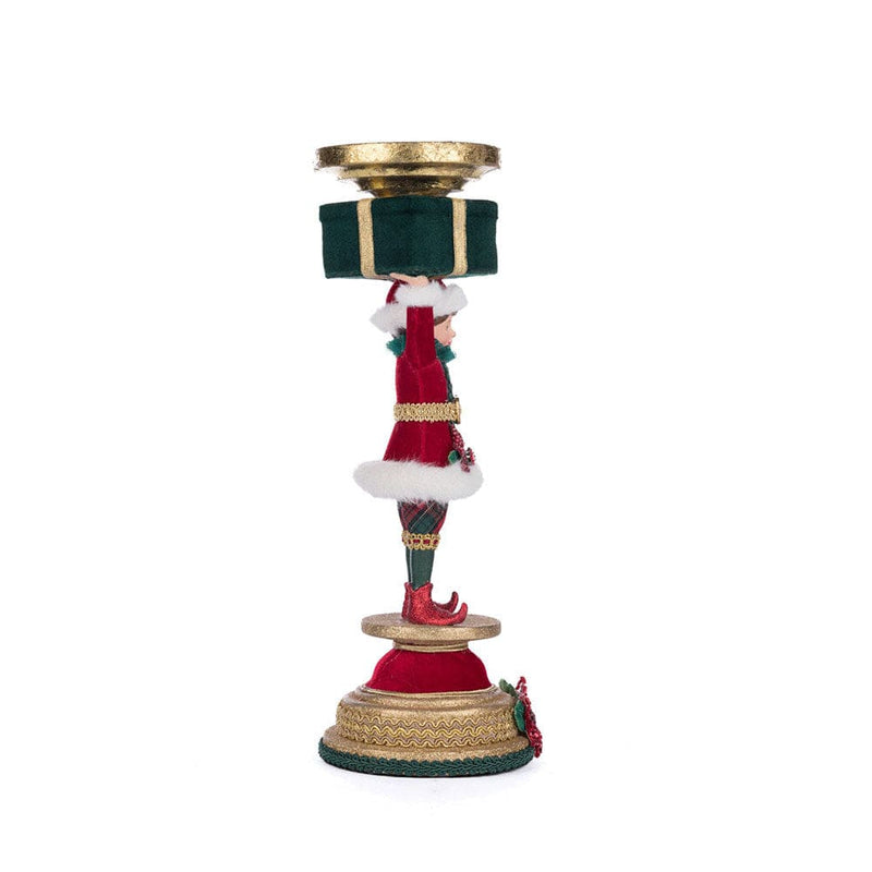 Quirks! Katherine's Collection, Christmas Holiday Magic Elf Candlestick by Katherine's Collection