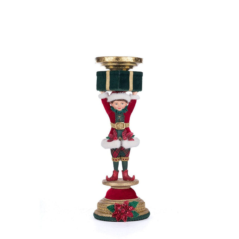 Quirks! Katherine's Collection, Christmas Holiday Magic Elf Candlestick by Katherine's Collection