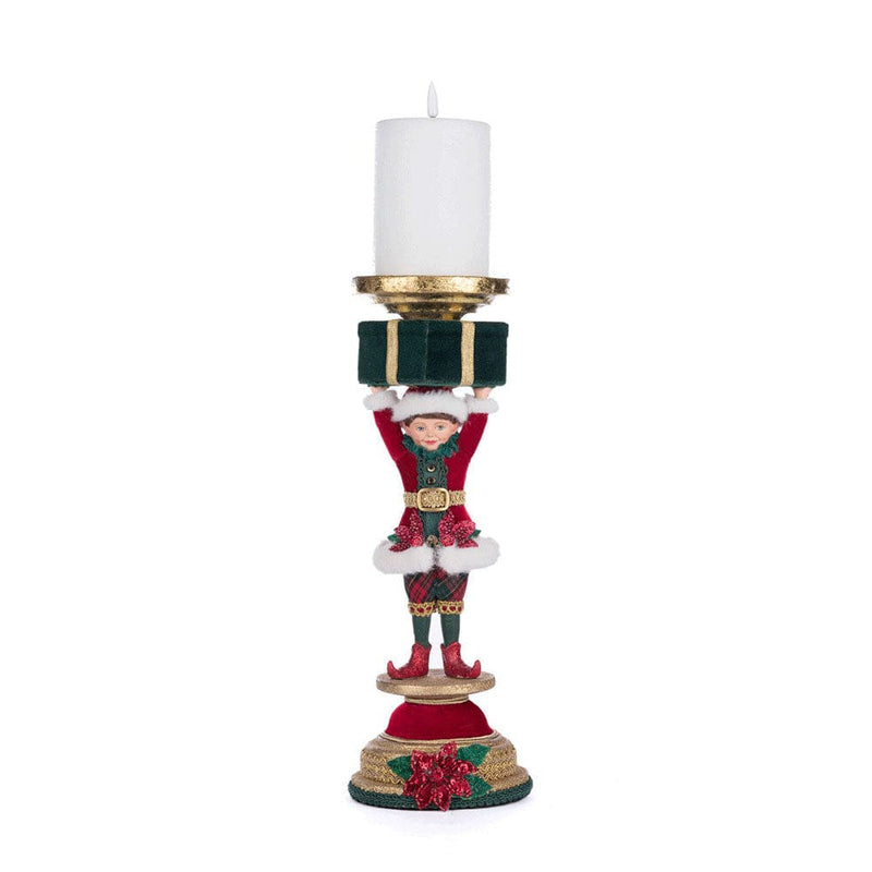 Quirks! Katherine's Collection, Christmas Holiday Magic Elf Candlestick by Katherine's Collection