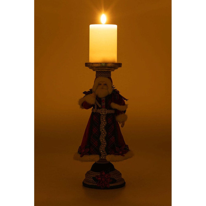 Quirks! Katherine's Collection, Christmas Holiday Magic Santa Candlestick by Katherine's Collection