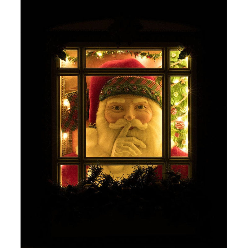 Quirks! Katherine's Collection, Christmas Holiday Magic Santa In Window by Katherine's Collection