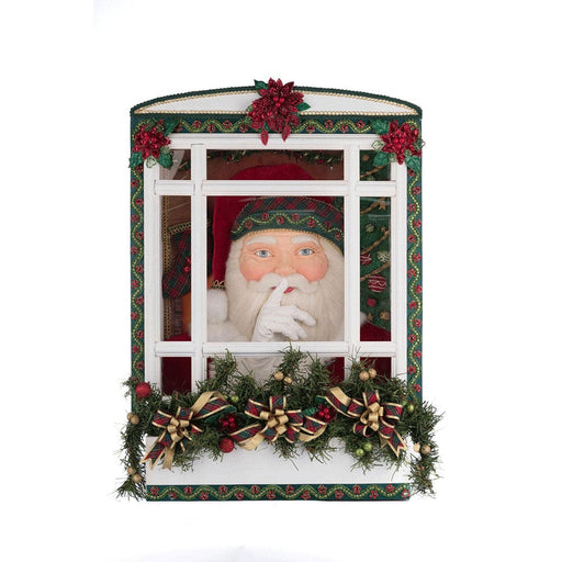 Quirks! Katherine's Collection, Christmas Holiday Magic Santa In Window by Katherine's Collection