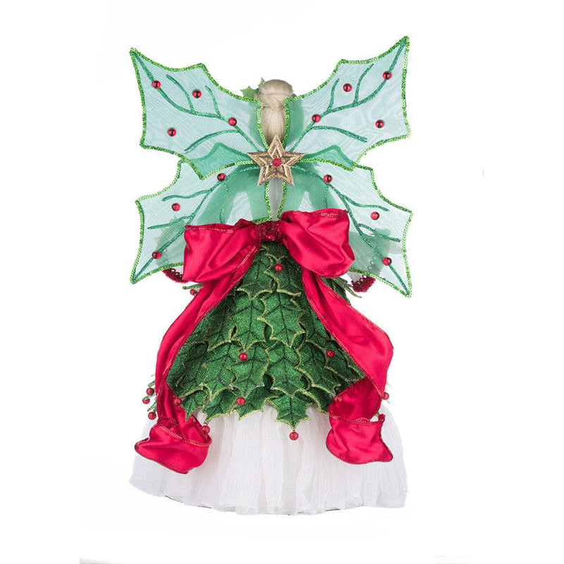Quirks! Katherine's Collection, Christmas Holly Berry Fairy Tree Topper by Katherine's Collection