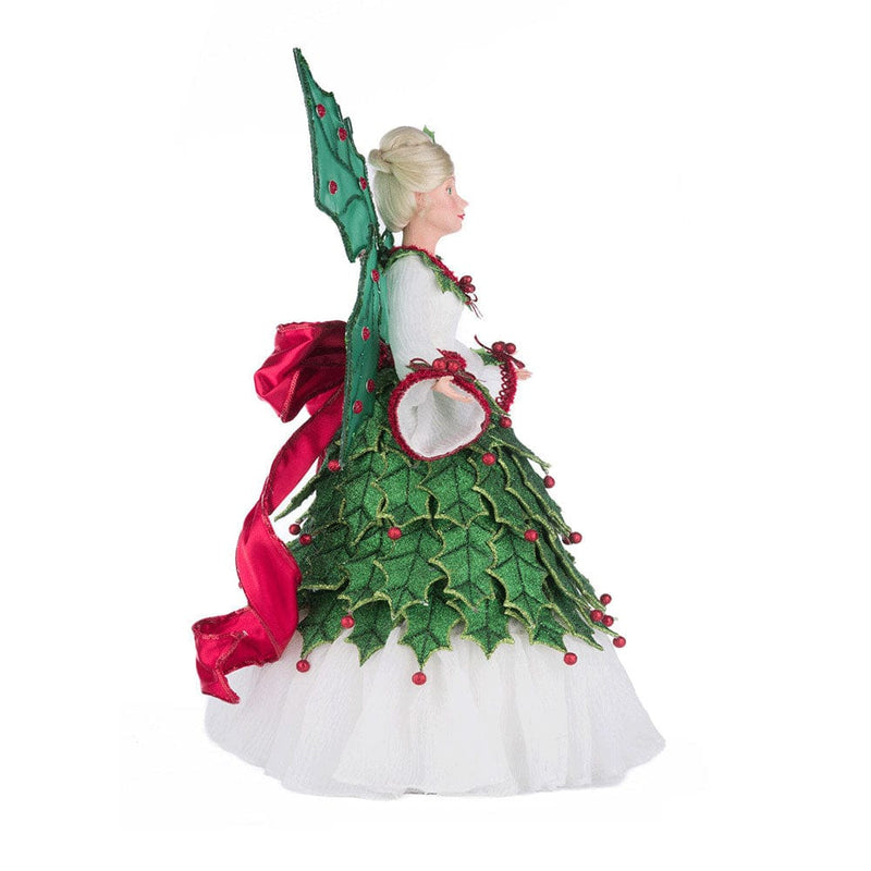 Quirks! Katherine's Collection, Christmas Holly Berry Fairy Tree Topper by Katherine's Collection